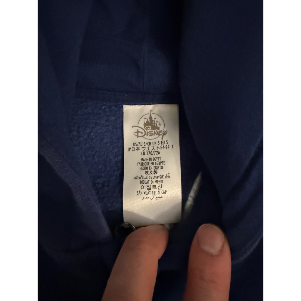 Walt Disney World Navy Blue Full Zip Hoodie Walt World Sleeves Small Est 1971 - Picture 3 of 8